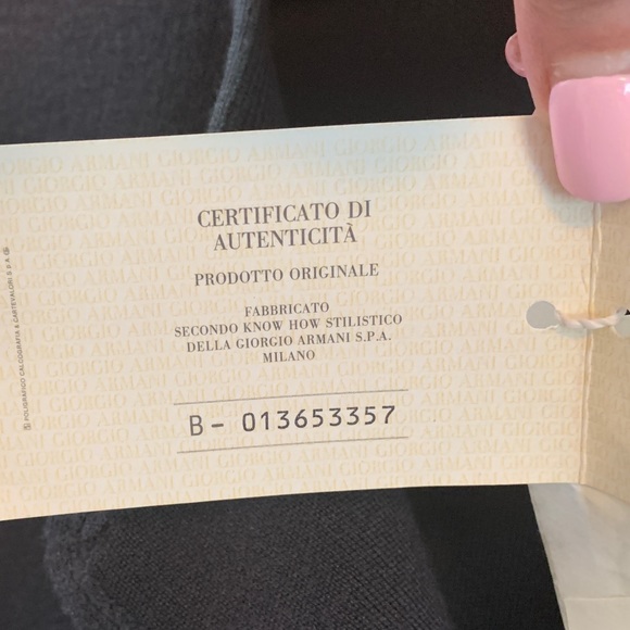 (K221) NWT Giorgio Armani Made In Italy Women’s Sz 4/US Button Up Sweater, Black - Picture 11 of 13